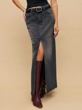 Reformation Tazz Denim Maxi Skirt